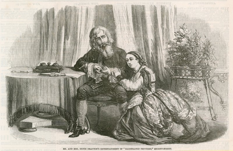 Mr og Mrs Henri Draytons underholdning av Illustrated Proverbs, Regent Street, London av English School