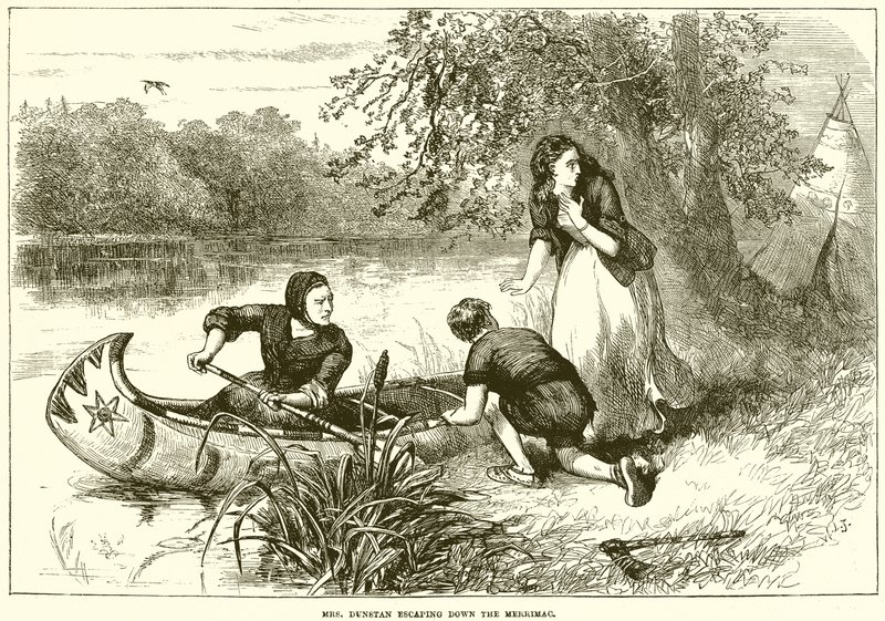 Mrs. Dunstan rømmer nedover Merrimac av English School
