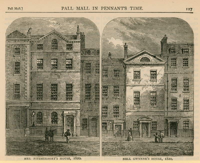 Mrs Fitzherberts House og Nell Gwynnes House, 1820 av English School