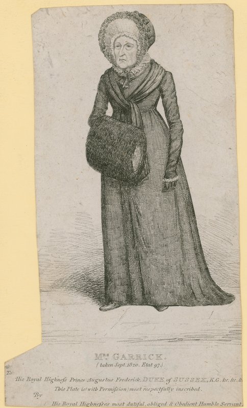 Mrs Garrick (Eva Marie Veigel), tatt i september 1820 av English School