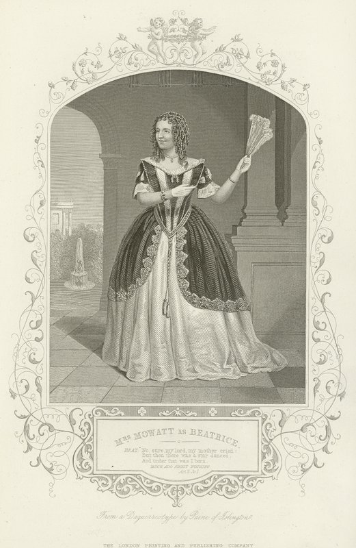 Mrs Mowatt som Beatrice, Much Ado About Nothing, Act II, scene i av English School