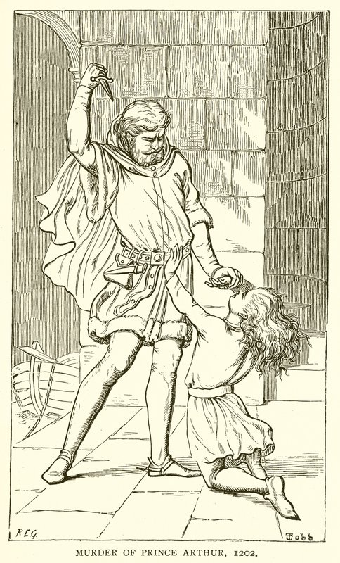 Mordet på prins Arthur, 1202 av English School