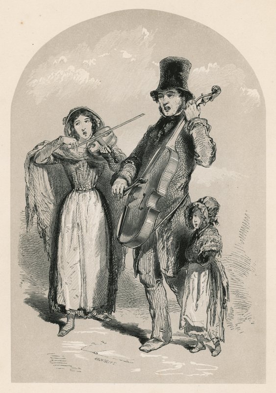 Musikk på gaten, 1849 av English School