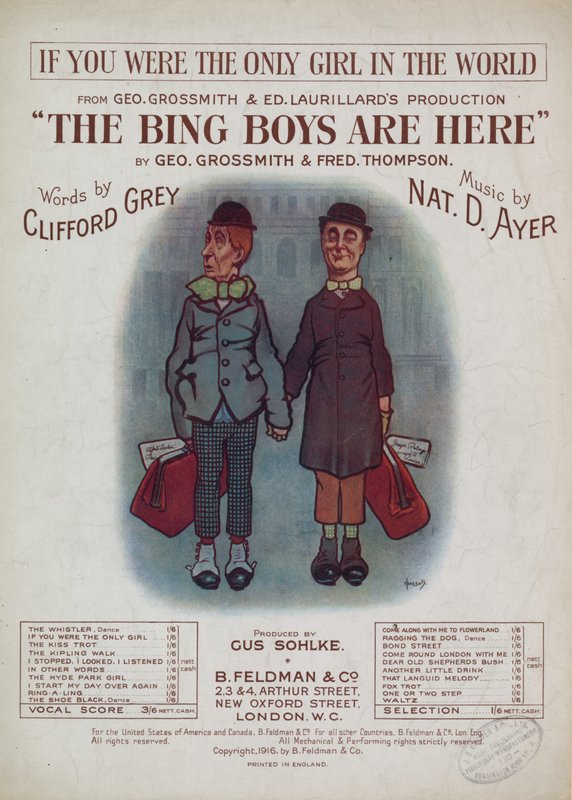 Musikkark for If You Were The Only Girl in the World av English School