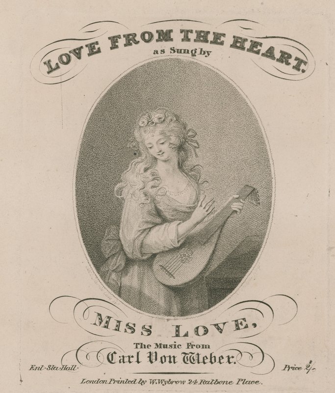 Musikalsk partitur for Love from the Heart som sunget av Miss Love av English School