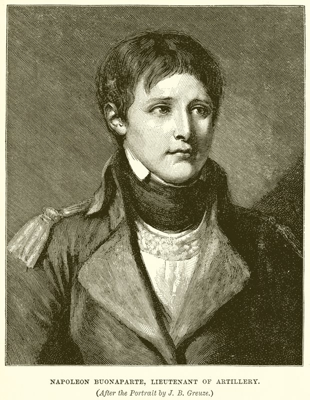Napoleon Buonaparte, artilleriløytnant av English School