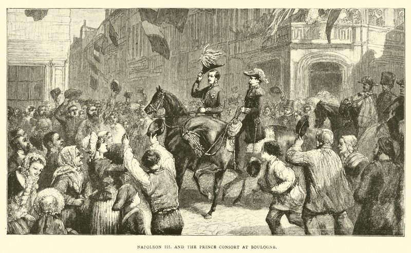 Napoleon III og prinsgemalen i Boulogne av English School