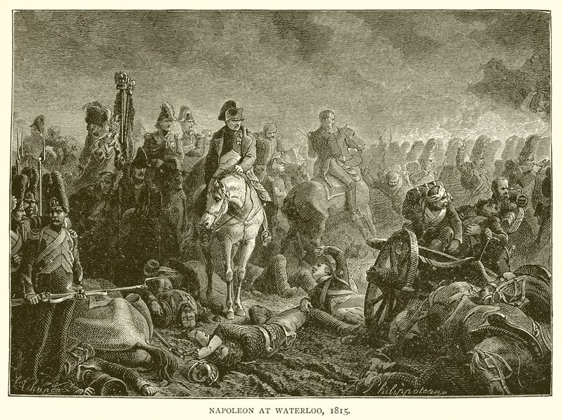 Napoleon ved Waterloo, 1815 av English School