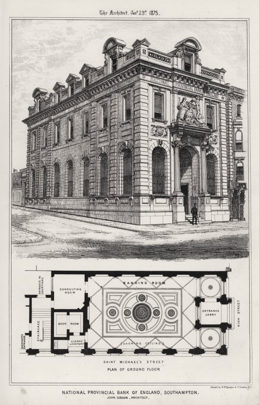 National Provincial Bank of England, Southampton (gravering) av English School