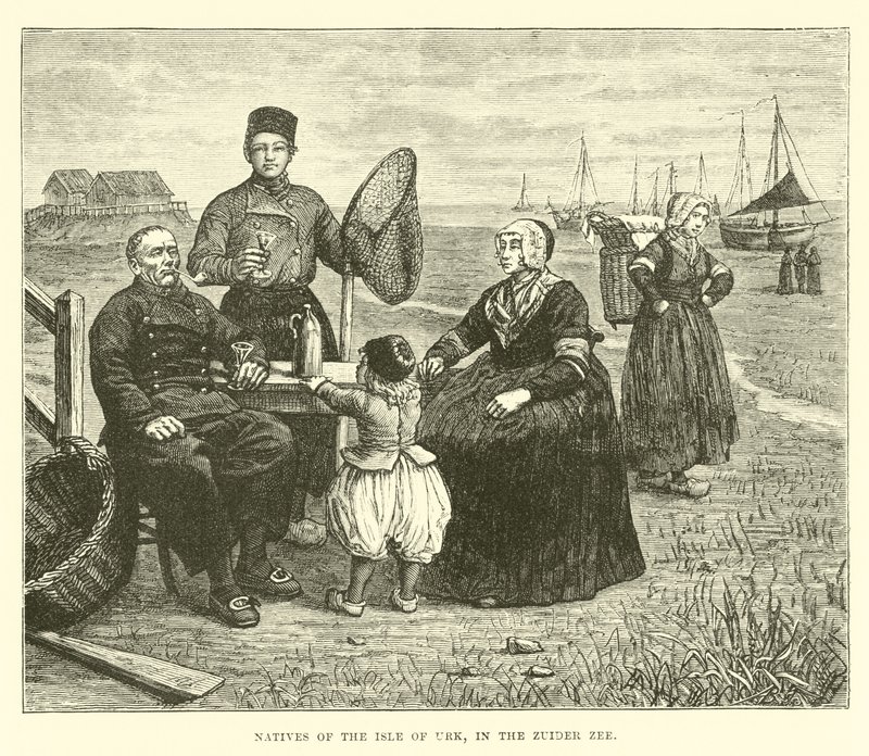 Innfødte på Isle of Urk, i Zuider Zee av English School