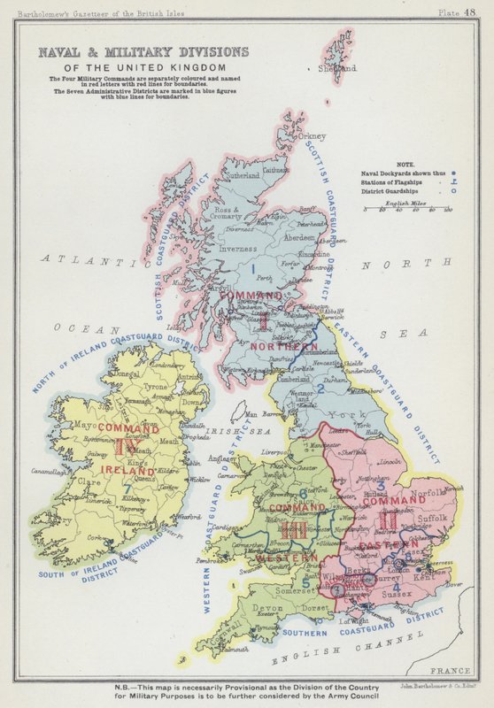 Storbritannias marine- og militærdivisjoner (fargelitografi) av English School