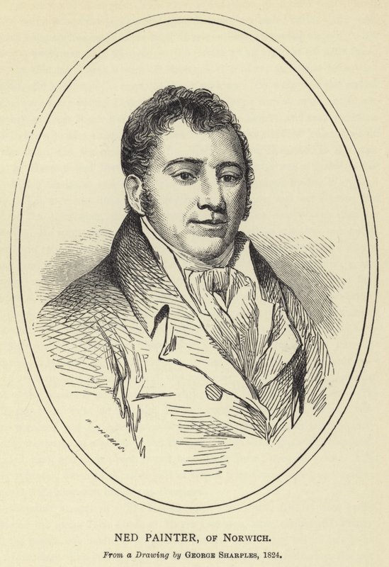 Ned Painter, fra Norwich, Fra en tegning av George Sharples, 1824 av English School