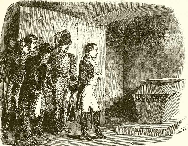 Napoleon ved graven til Fredrik den store av English School