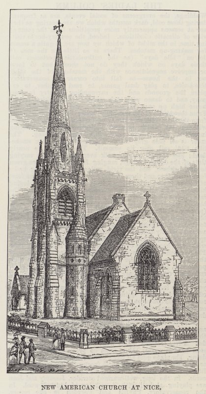 New American Church i Nice (gravering) av English School