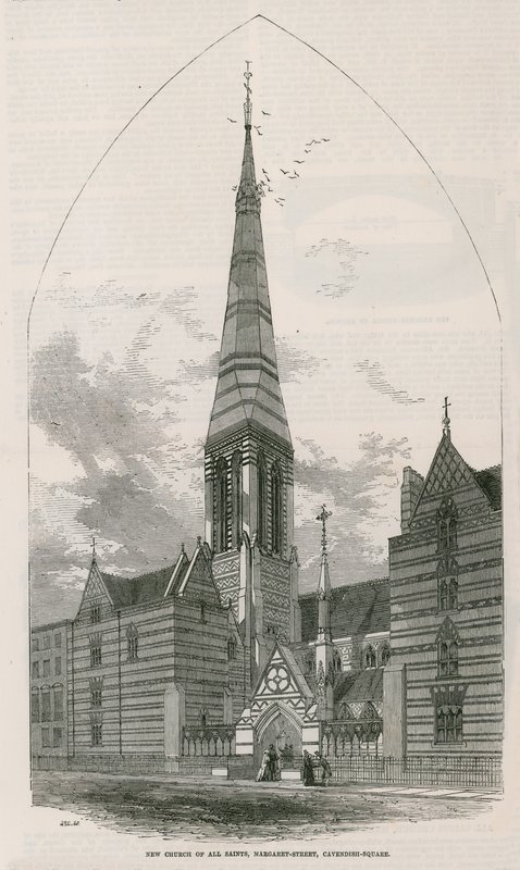 New Church of All Saints, på Margaret Street på Cavendish Square av English School