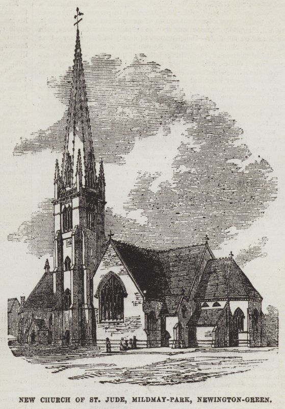 New Church of St Jude, Mildmay-Park, Newington-Green (gravering) av English School