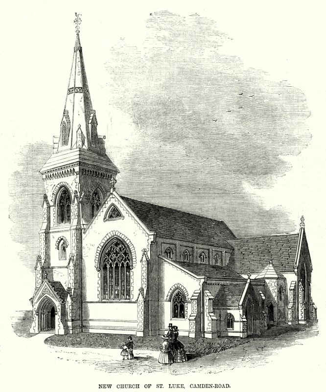 New Church of St Luke, Camden-Road (gravering) av English School