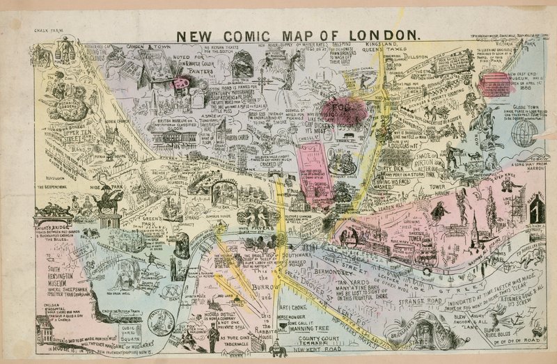 Nytt tegneseriekart over London av English School