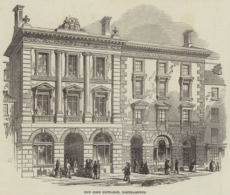 New Corn Exchange, Northampton (gravering) av English School