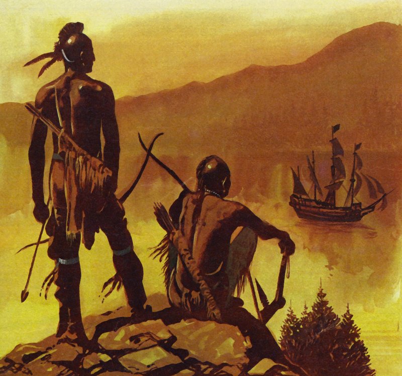 New France hadde få andre innbyggere enn de innfødte indianerne av English School
