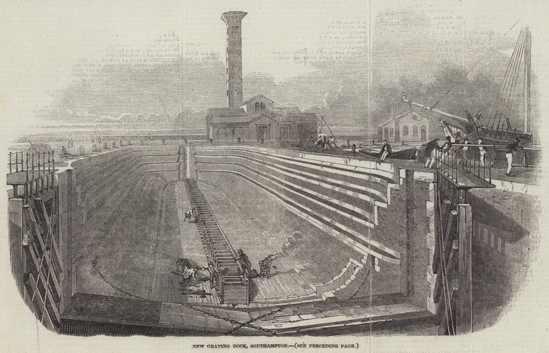 New Graving Dock, Southampton (gravering) av English School