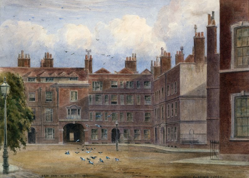 New Inn, Wych Street, 1901 (wc på papir) av English School