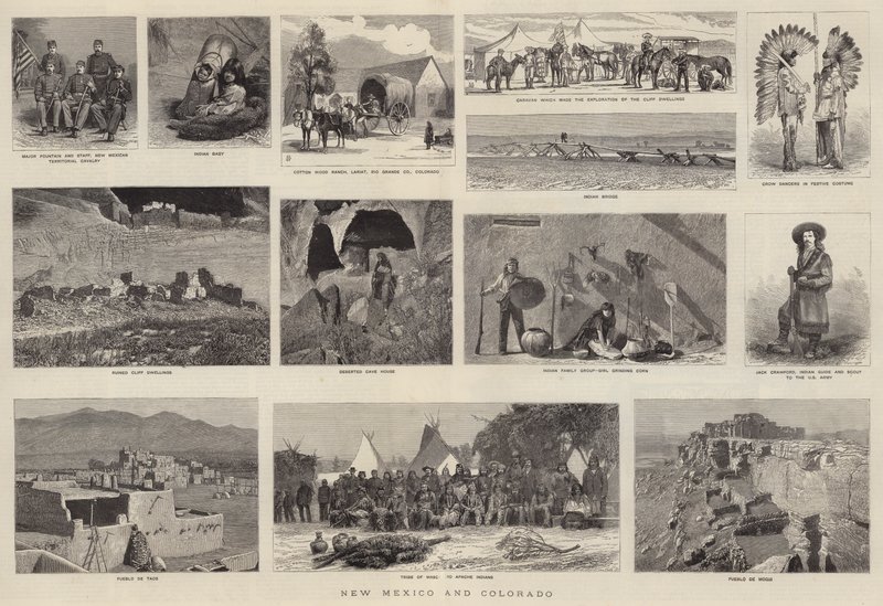 New Mexico og Colorado (gravering) av English School