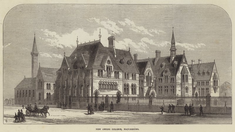 New Owens College, Manchester (gravering) av English School