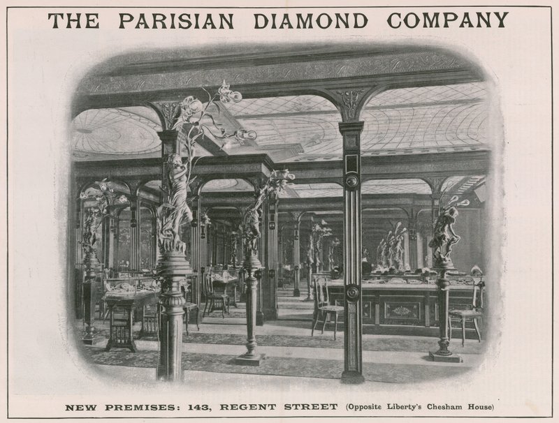 Nye lokaler til The Parisian Diamond Company, 143 Regent Street, London av English School