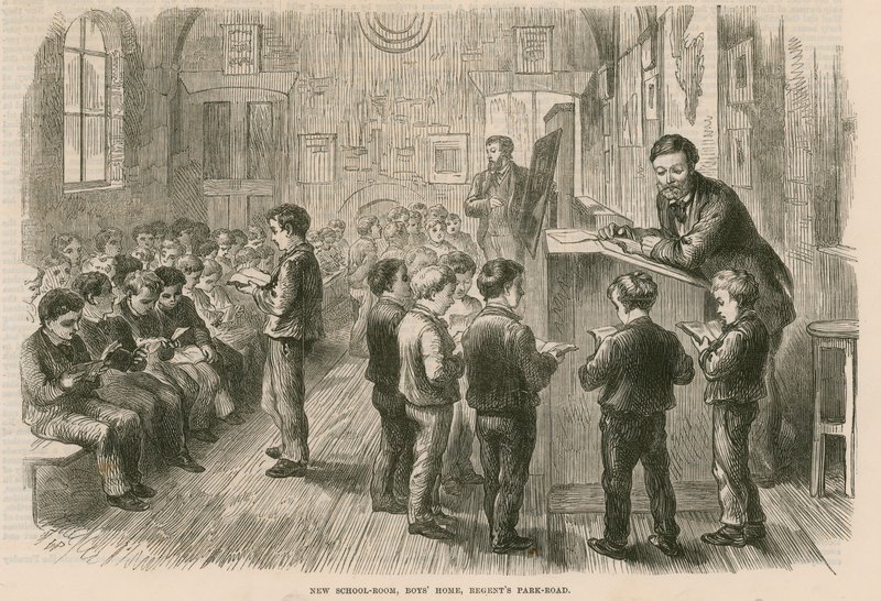 Nytt skolerom, Boys Home, Regents Park Road, London av English School