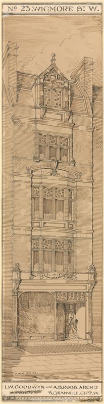 No 23 Wigmore Street, London (blekk på papir) av English School