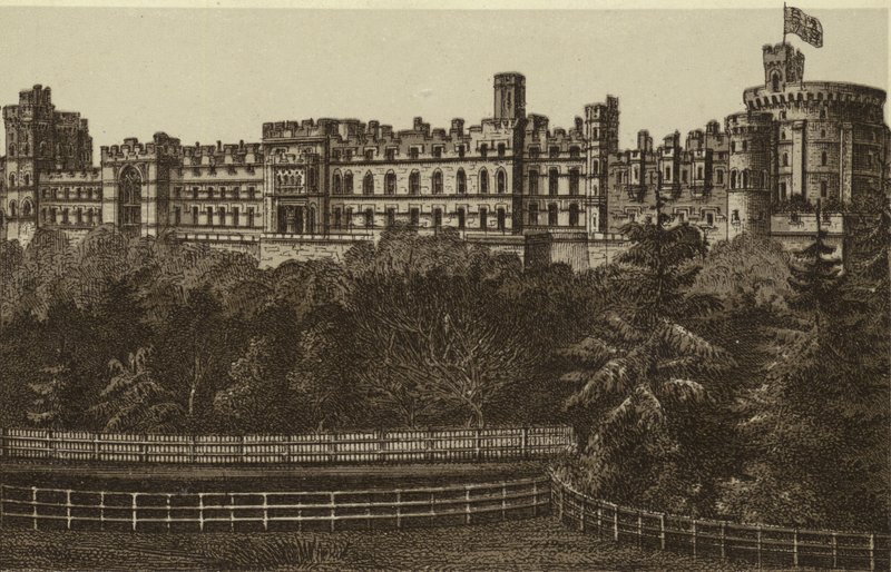 North Front, Windsor Castle (litho) av English School
