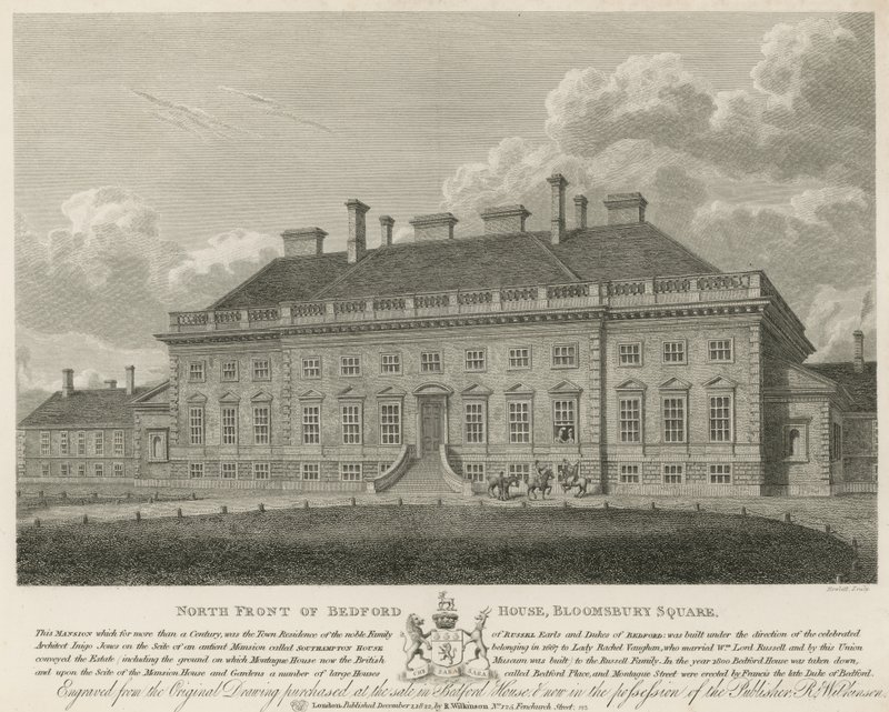 Nord foran Bedford House, Bloomsbury Square, London av English School