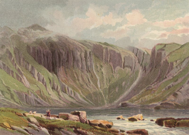 Nord for Wales, Llyn Idwal (farge litho) av English School