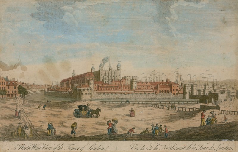 Nordvest-utsikt over Tower of London av English School