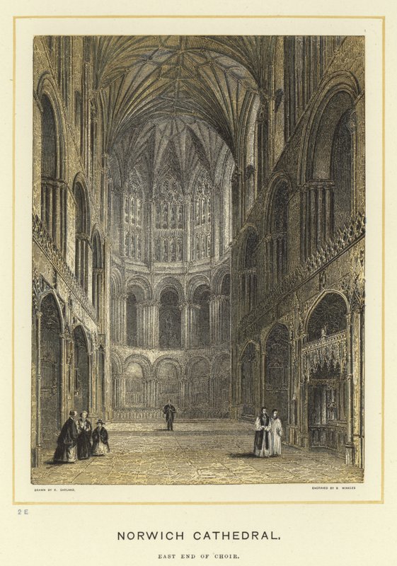 Norwich Cathedral, østenden av koret av English School