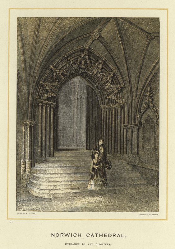 Norwich Cathedral, inngang til klosteret av English School