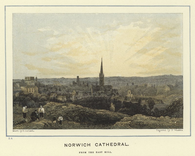 Norwich Cathedral, fra East Hill av English School