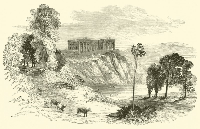 Nottingham Castle (gravering) av English School