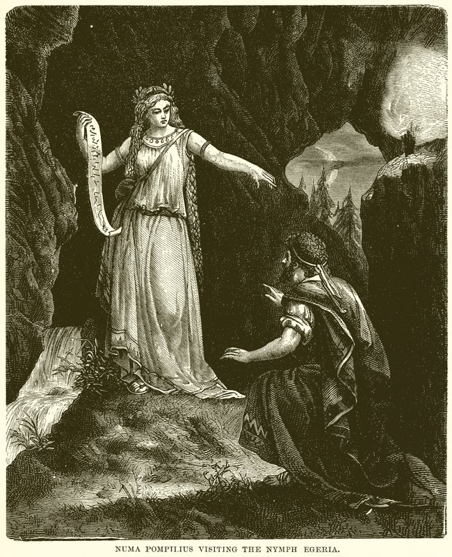 Numa Pompilius besøker nymfen Egeria av English School