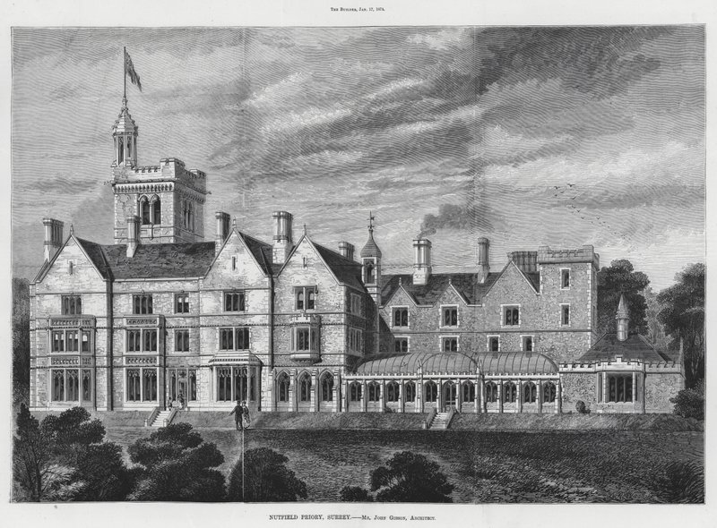 Nutfield Priory, Surrey (gravering) av English School