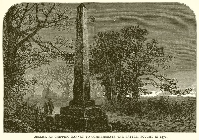 Obelisk ved Chipping Barnet for å minnes slaget, utkjempet i 1471 av English School