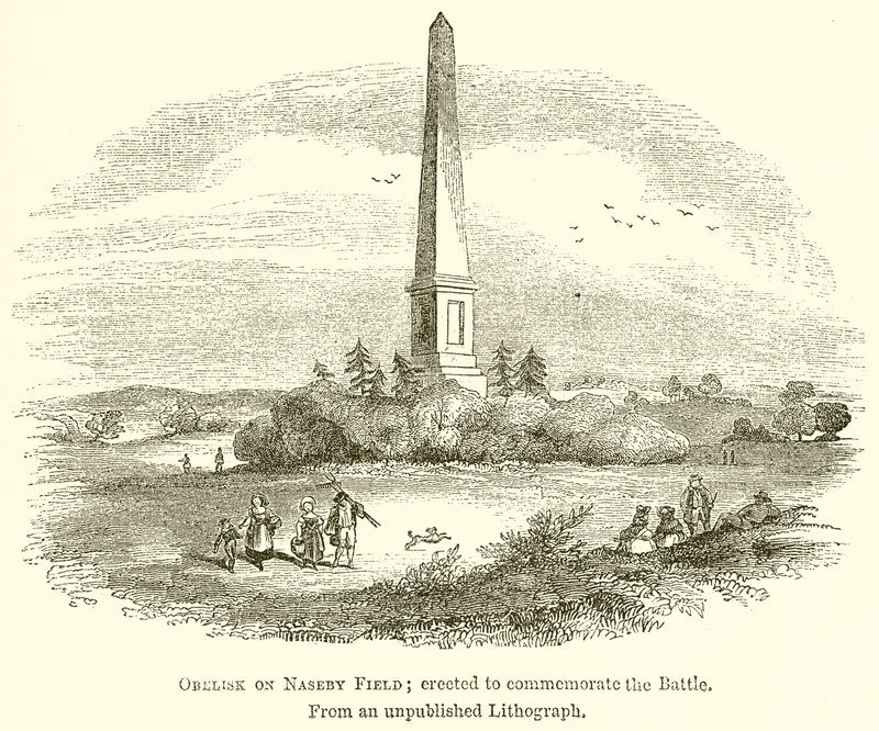 Obelisk på Naseby felt; Oppført for å minnes slaget av English School