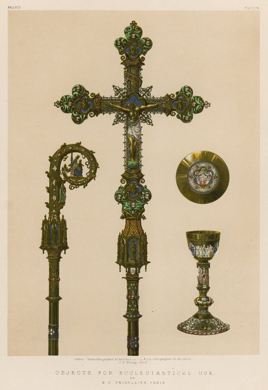 Gjenstander for kirkelig bruk av E C Trioullier, Paris av English School