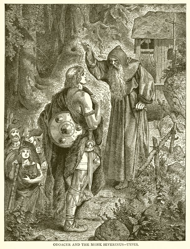 Odoacer og munken Severinus - typer av English School
