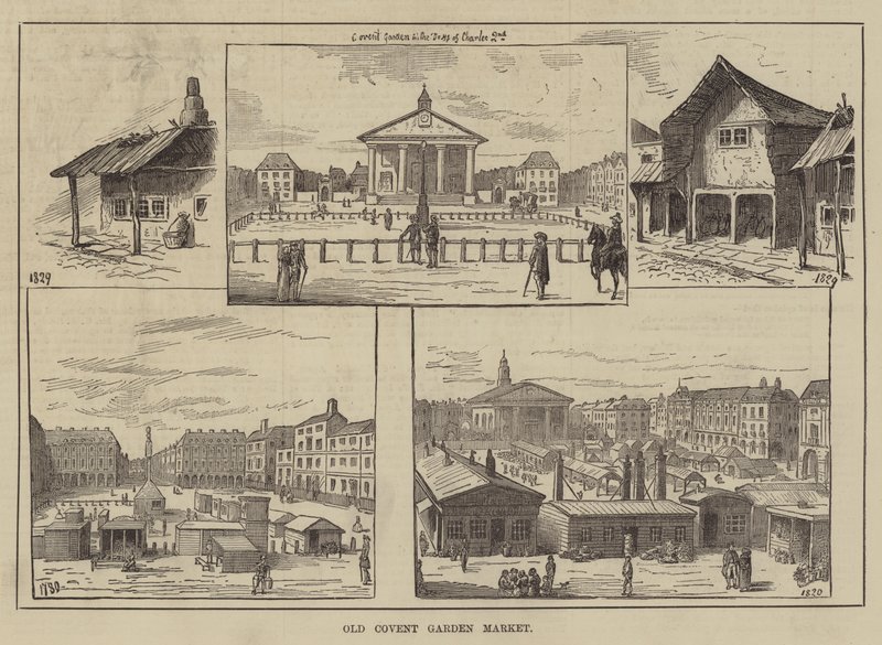 Old Covent Garden Market (gravering) av English School