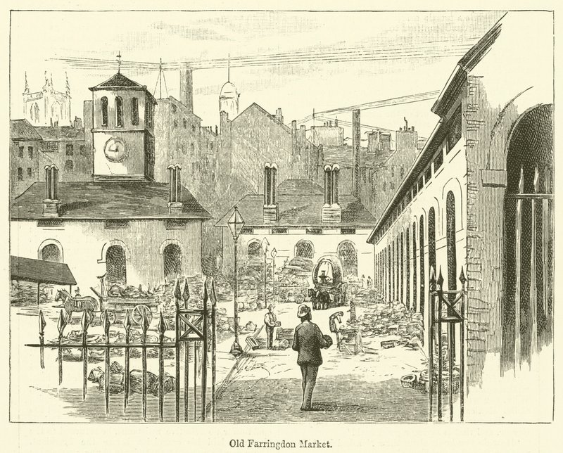 Old Farringdon Market (gravering) av English School