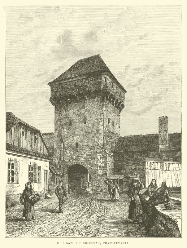 Gamle porten til Kolozsvar, Transylvania av English School