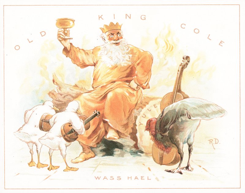 Old King Cole, julekort av English School