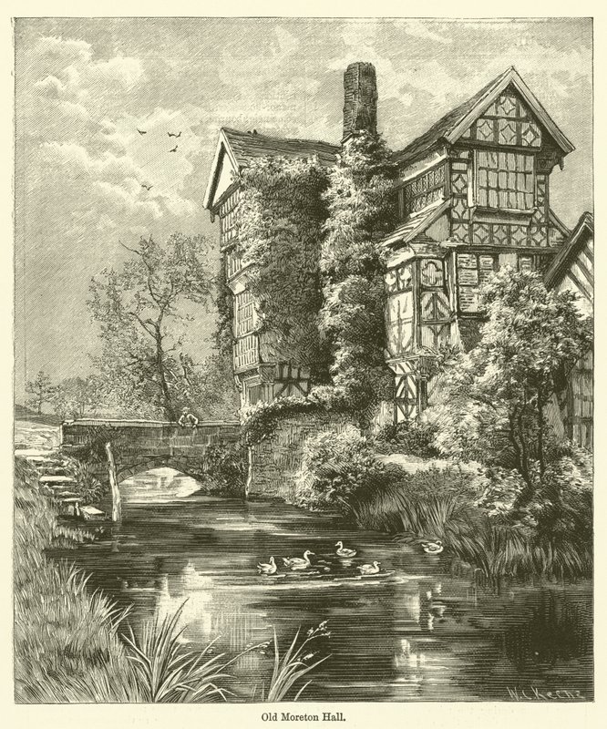 Old Moreton Hall (gravering) av English School